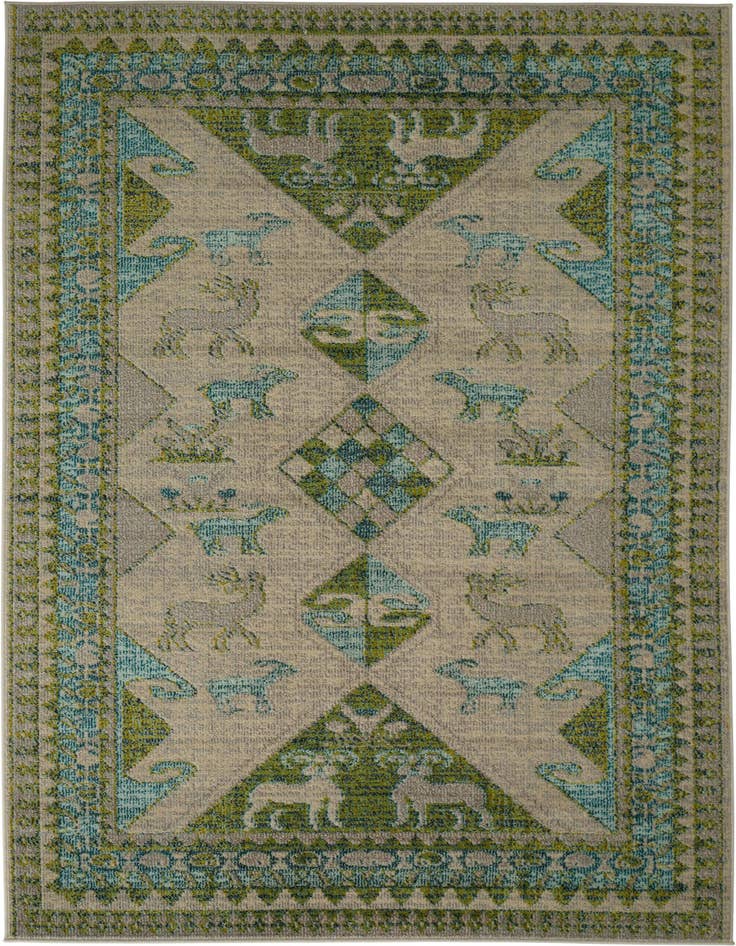 Detail image of 5' x 7' Washable Santa Fe Rug