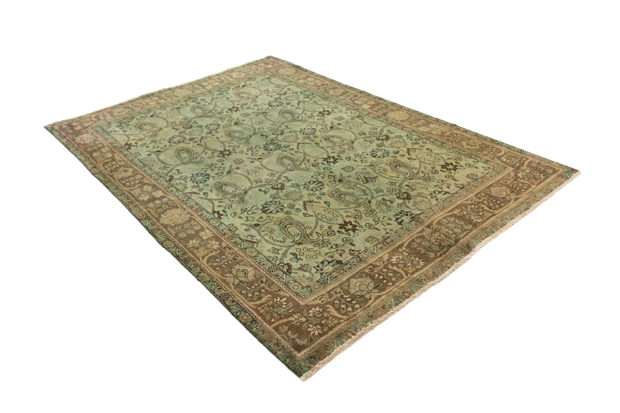 6' 8 x 9' 7 Hand Knotted Sarough Persian Wool Rug
