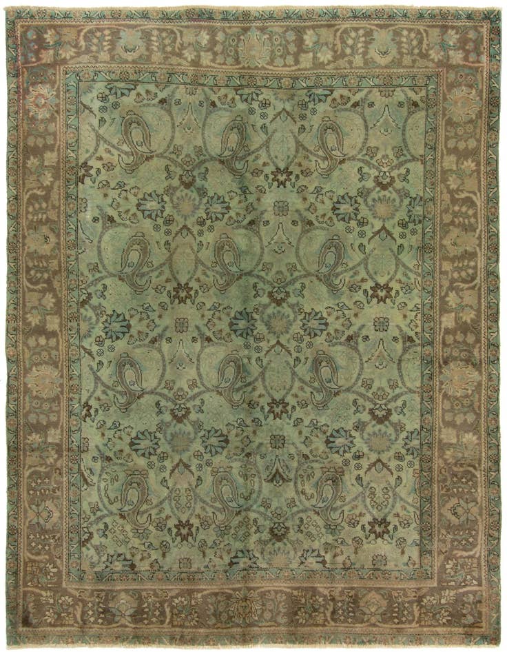 Detail image of 6' 8 x 9' 7 Hand Knotted Sarough Persian Wool Rug