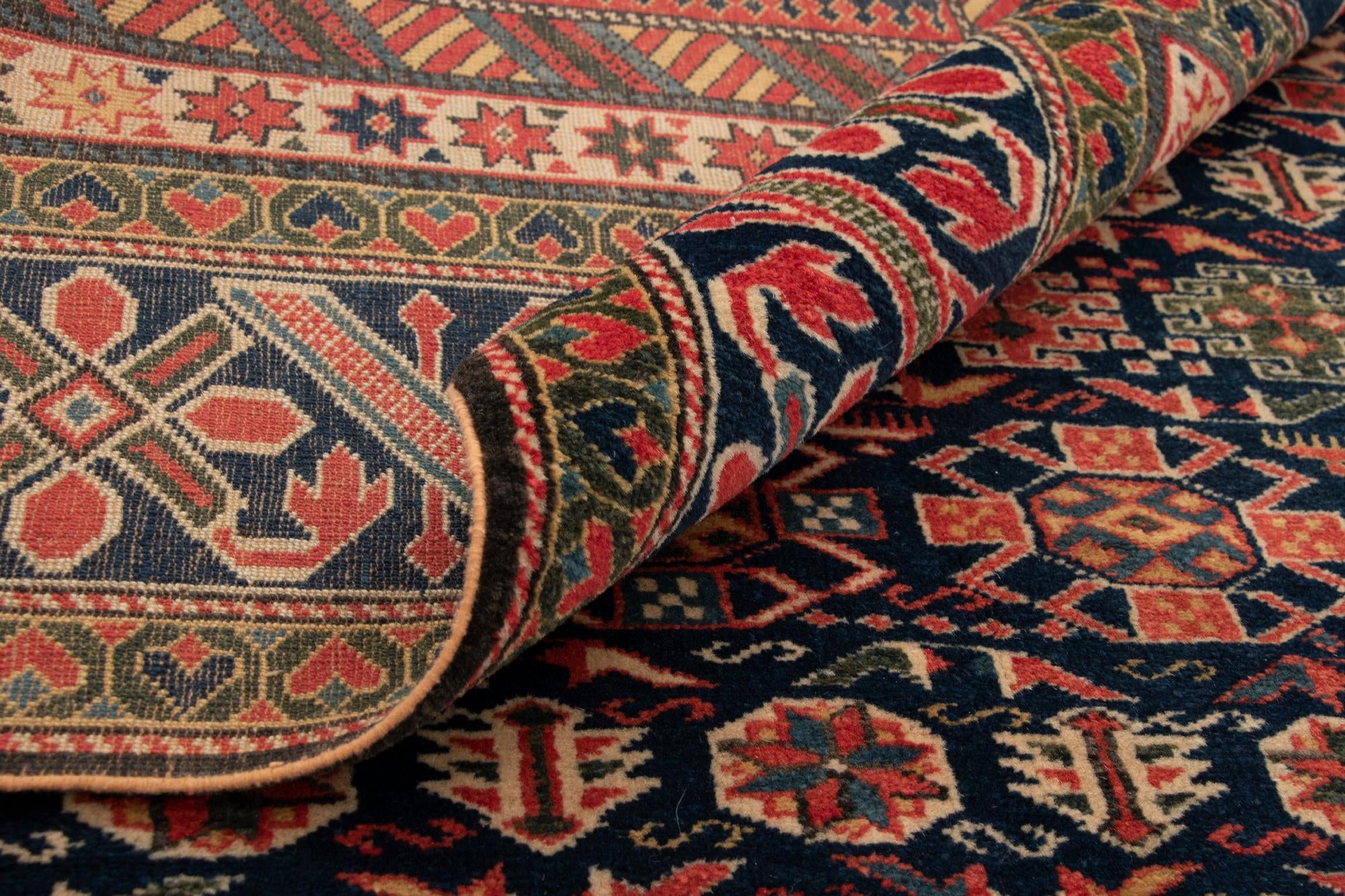 4' 9 x 6' 5 Hand Knotted Schirwan Rug
