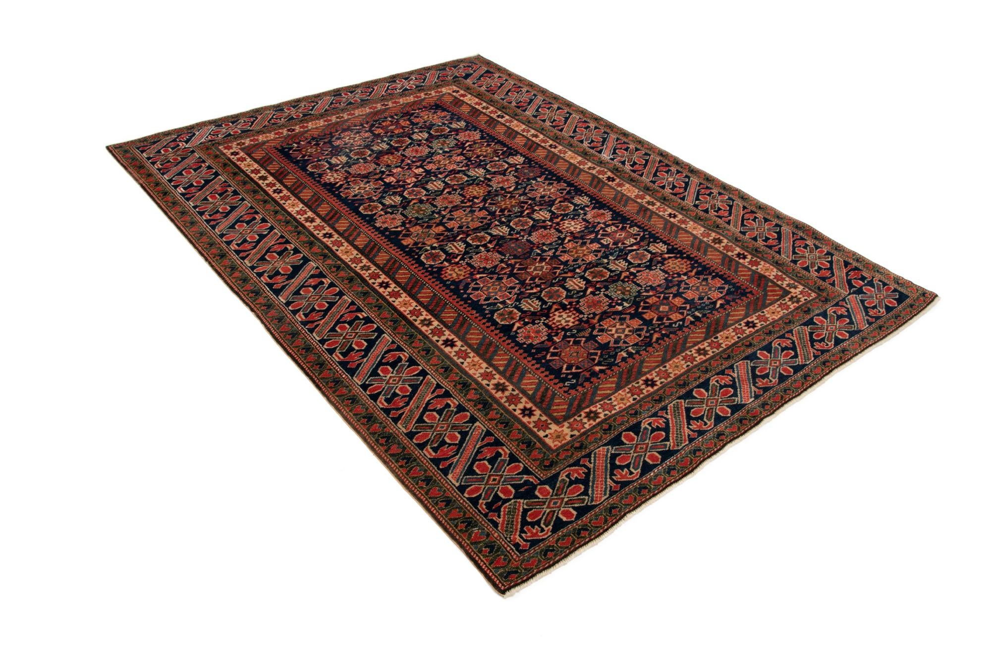 4' 9 x 6' 5 Hand Knotted Schirwan Rug