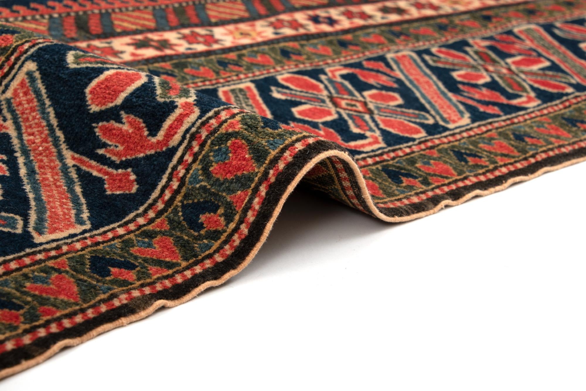4' 9 x 6' 5 Hand Knotted Schirwan Rug