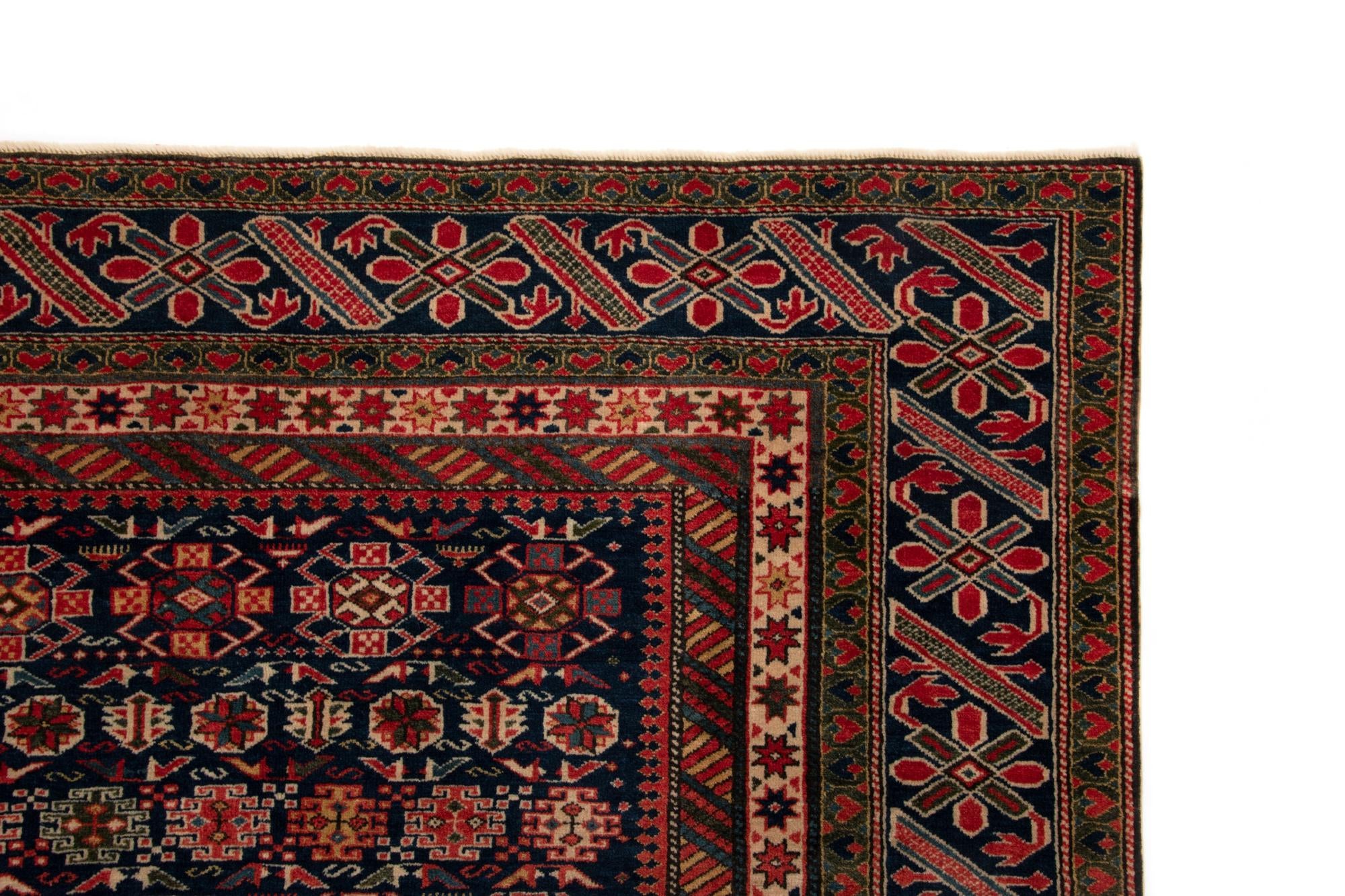 4' 9 x 6' 5 Hand Knotted Schirwan Rug