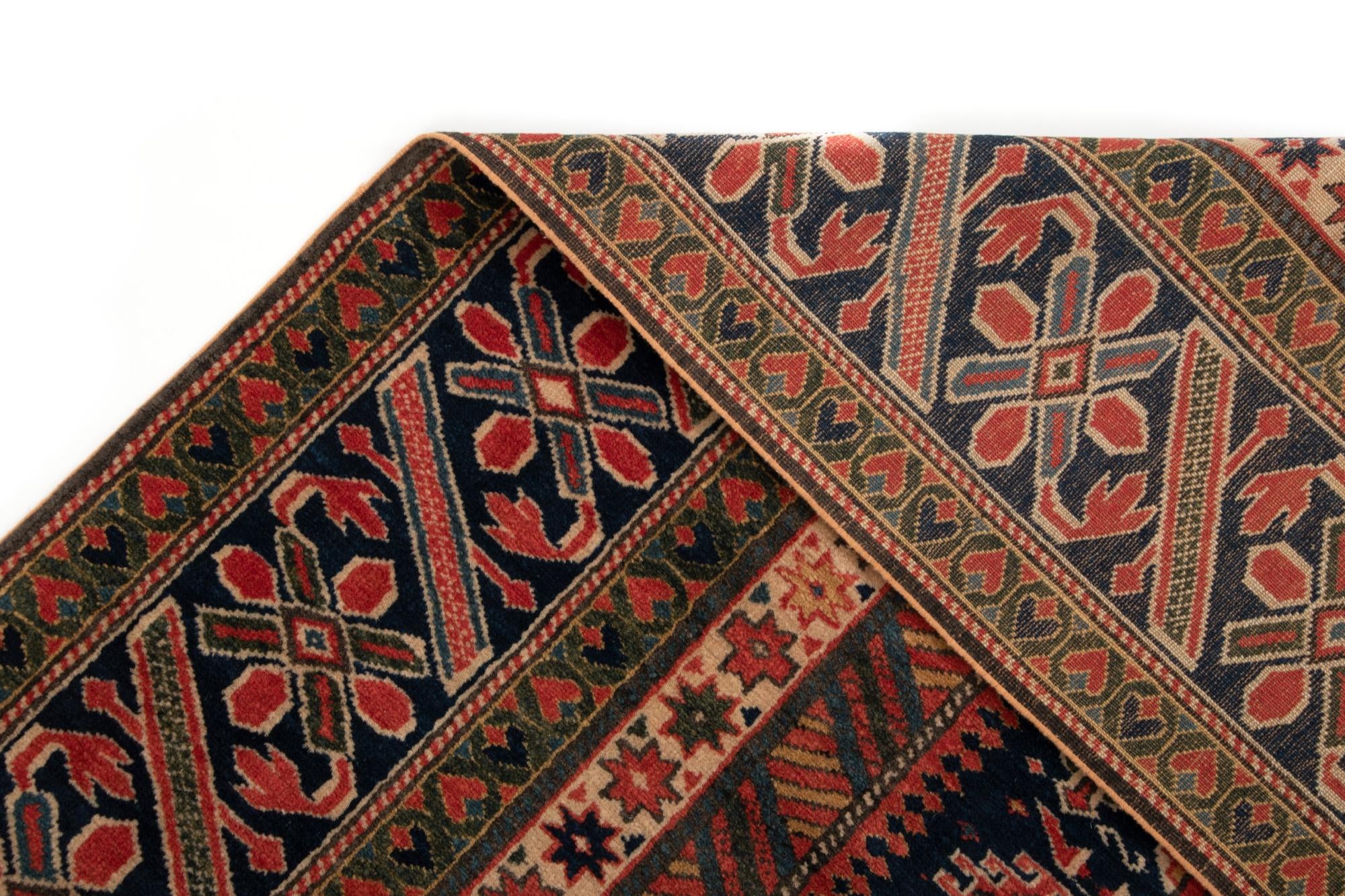 4' 9 x 6' 5 Hand Knotted Schirwan Rug