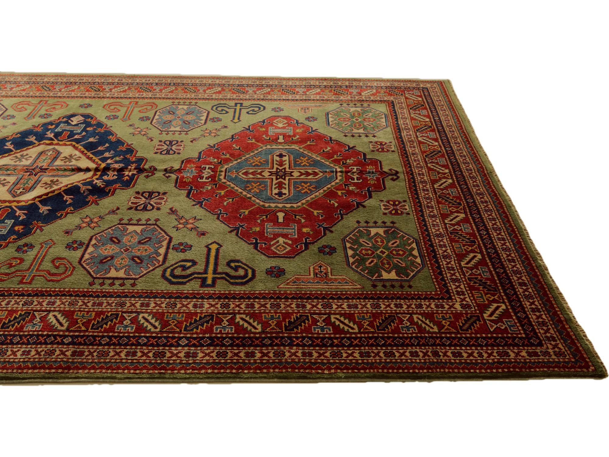 6' 1 x 8' 3 Hand Knotted Shirvan Rug