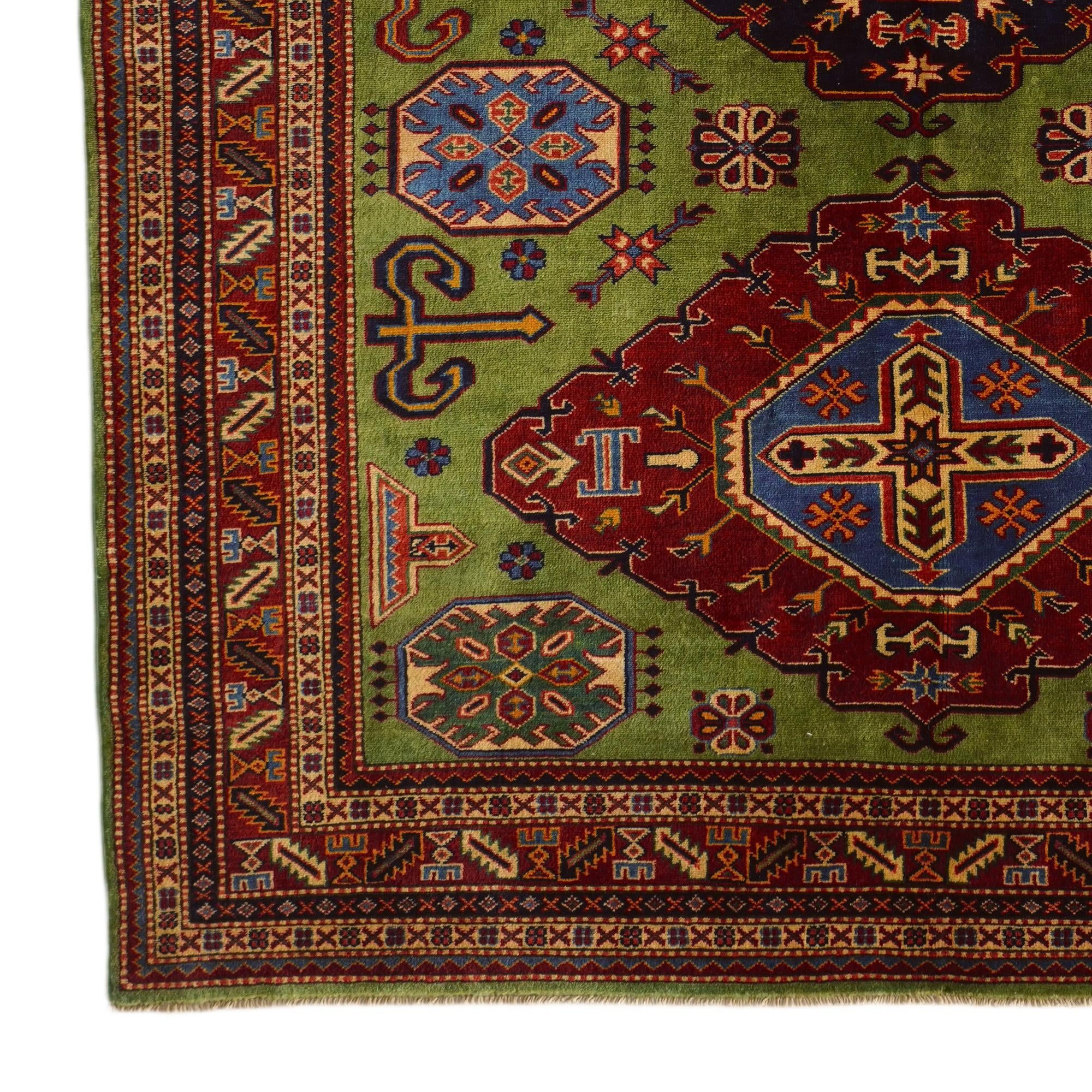 6' 1 x 8' 3 Hand Knotted Shirvan Rug