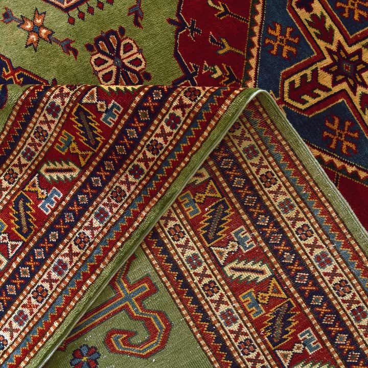 6' 1 x 8' 3 Hand Knotted Shirvan Rug
