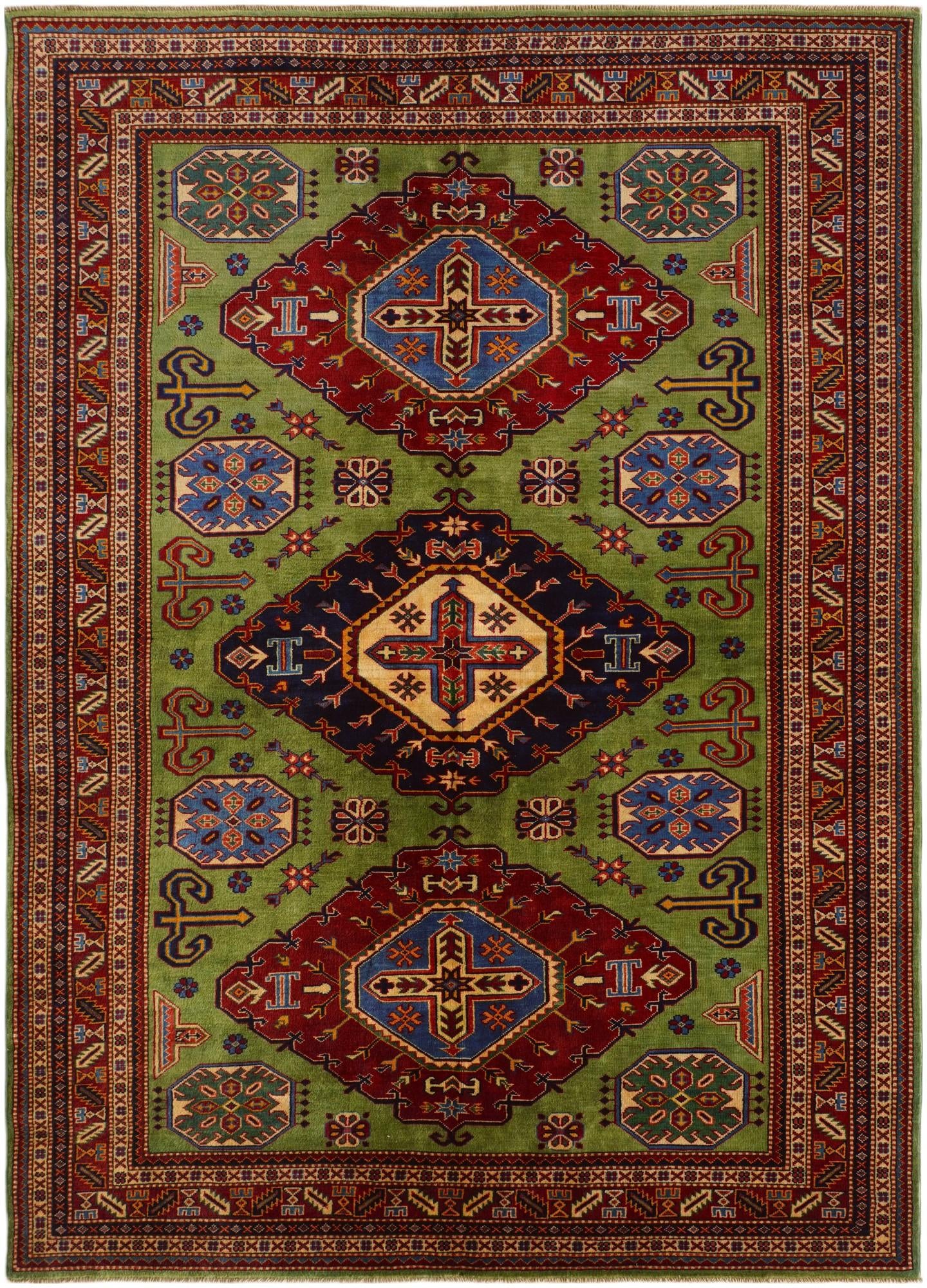 6' 1 x 8' 3 Hand Knotted Shirvan Rug