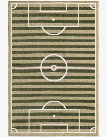 Green Sports Washable Rug
