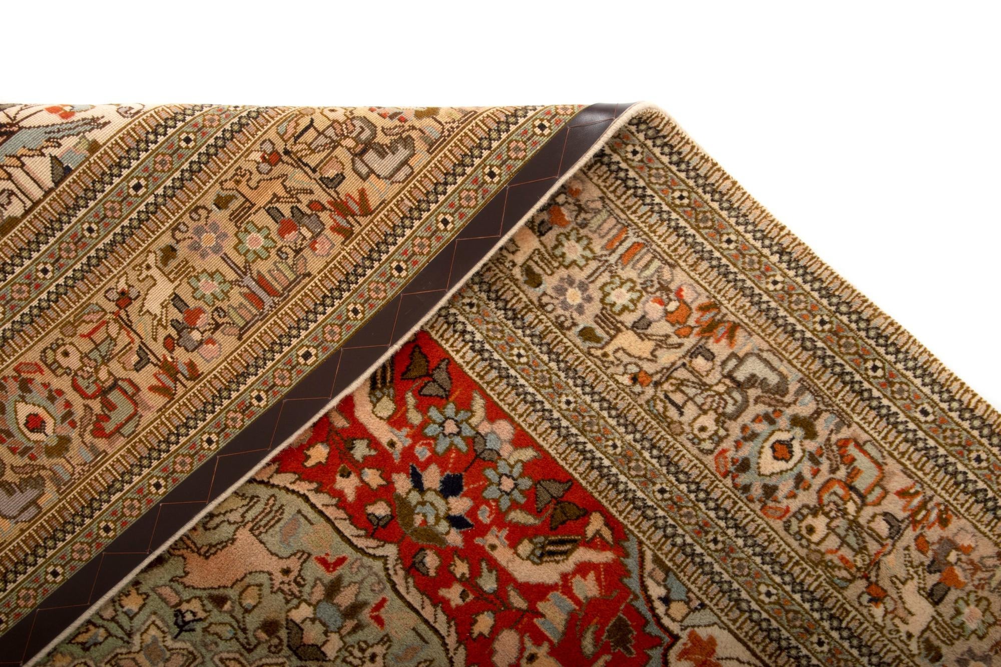 5' 11 x 8' 11 Hand Knotted Tabriz Persian Wool Rug