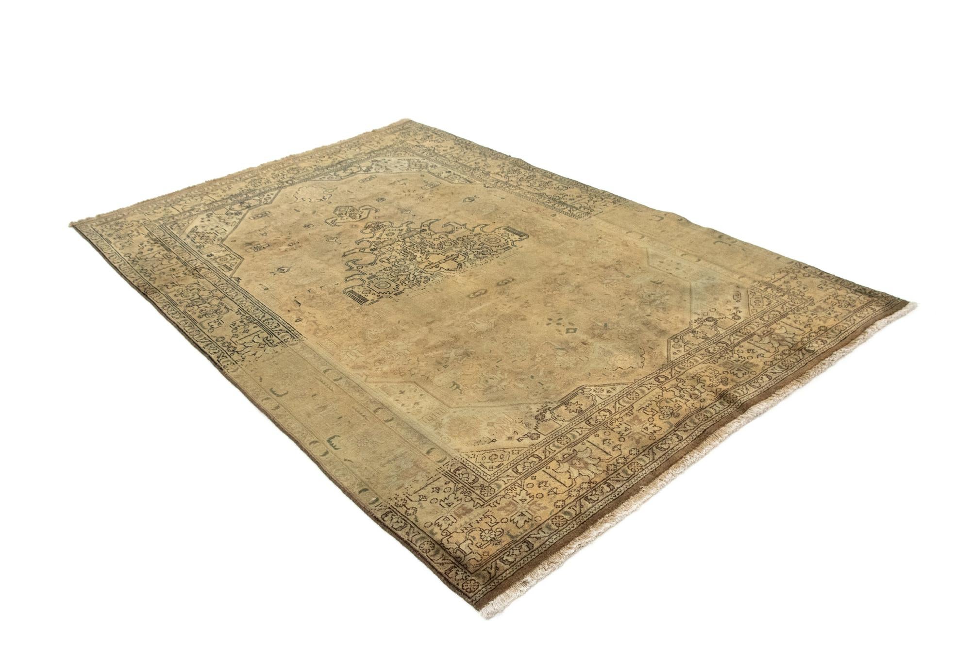 6' 4 x 9' 8 Hand Knotted Tabriz Persian Wool Rug