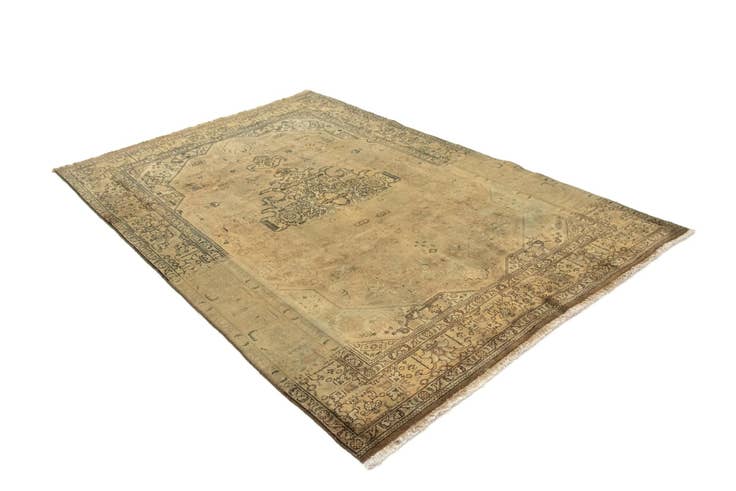 Detail image of 6' 4 x 9' 8 Hand Knotted Tabriz Persian Wool Rug