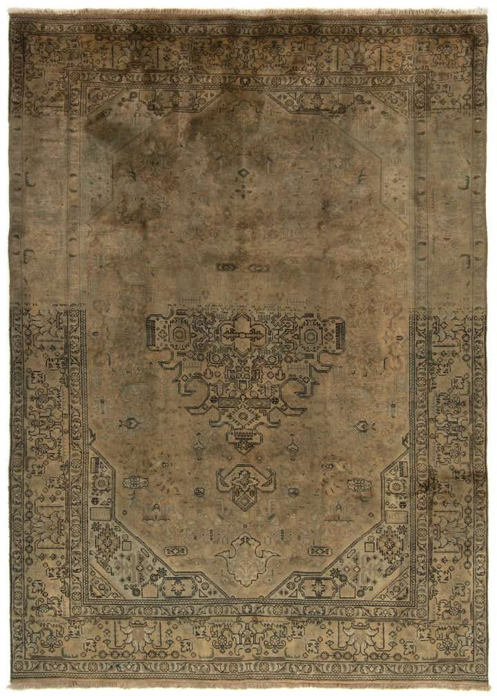 6' 4 x 9' 8 Hand Knotted Tabriz Persian Wool Rug