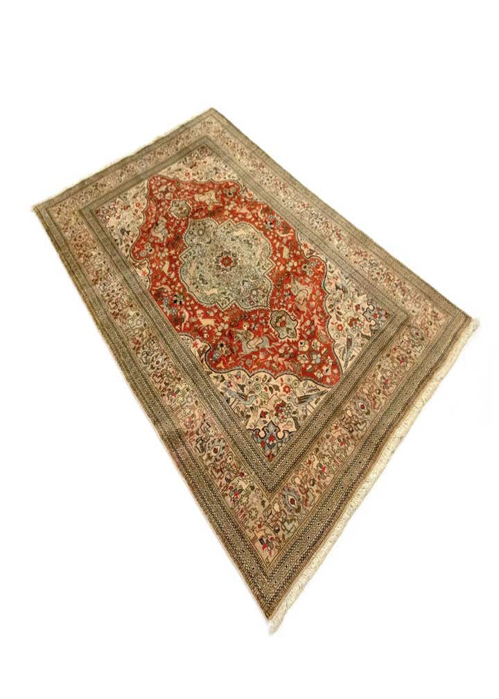 6' x 9' 2 Hand Knotted Tabriz Persian Wool Rug