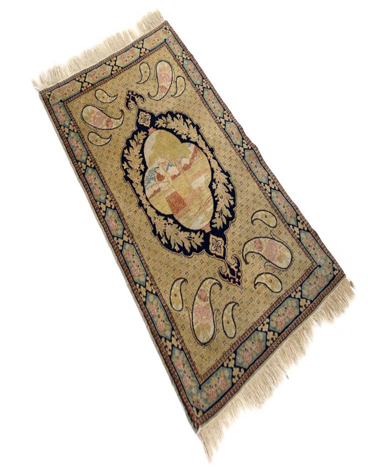 Detail image of 2' 9 x 4' 6 Hand Knotted Tabriz Persian Wool Rug