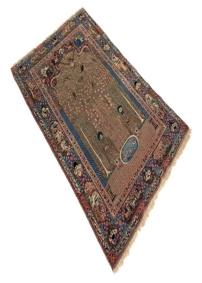 4' 5 x 7' 1 Hand Knotted Tabriz Persian Wool Rug