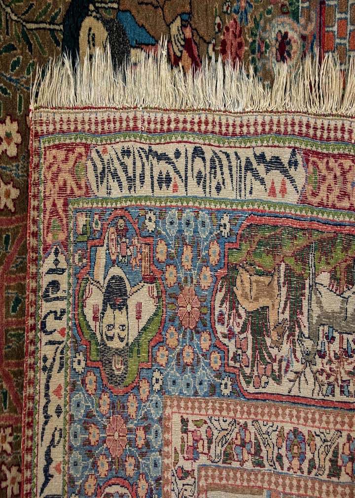 4' 5 x 7' 1 Hand Knotted Tabriz Persian Wool Rug