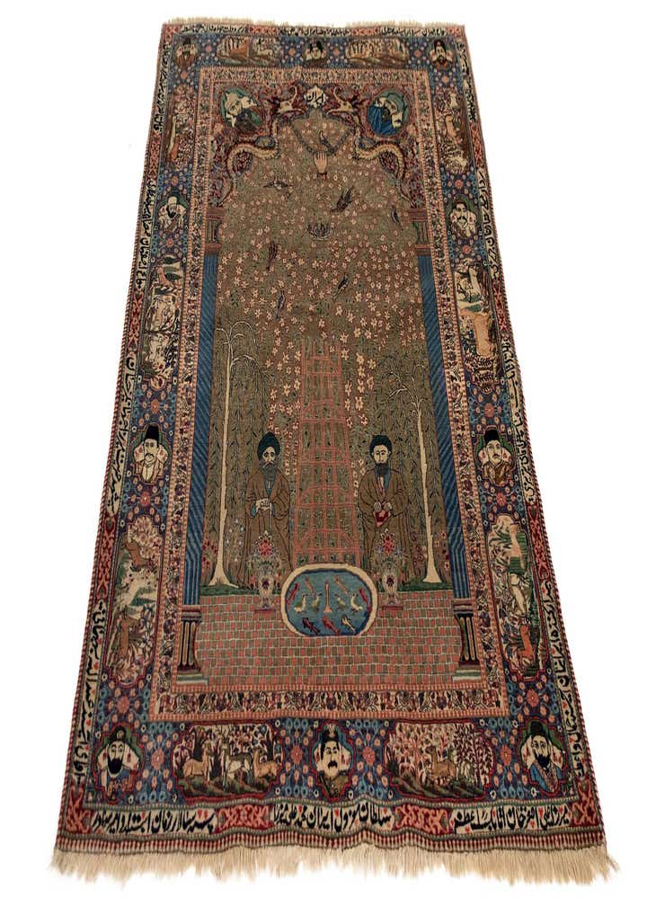 4' 5 x 7' 1 Hand Knotted Tabriz Persian Wool Rug