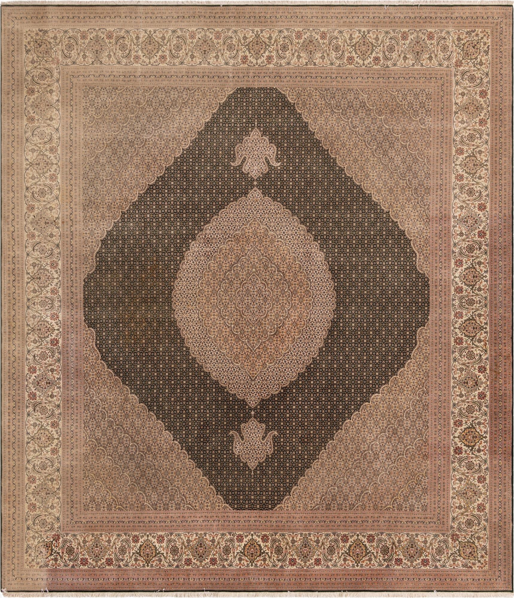 9' 10 x 11' 3  Hand Knotted Tabriz Persian Rug