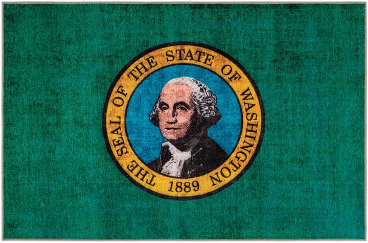 5' x 7' Washington The Flag Collection Rug