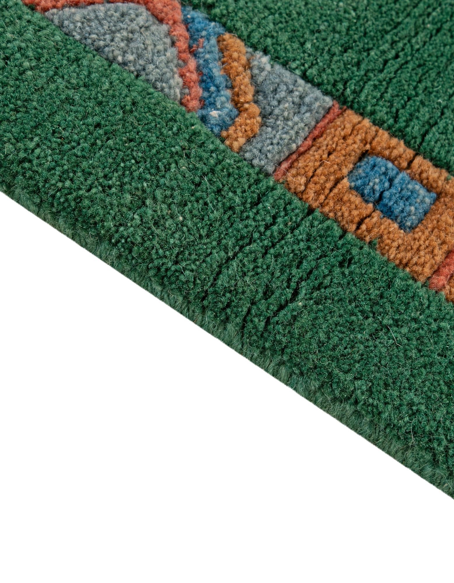 80cm x 145cm anudado a mano Tibet Alfombra Lana