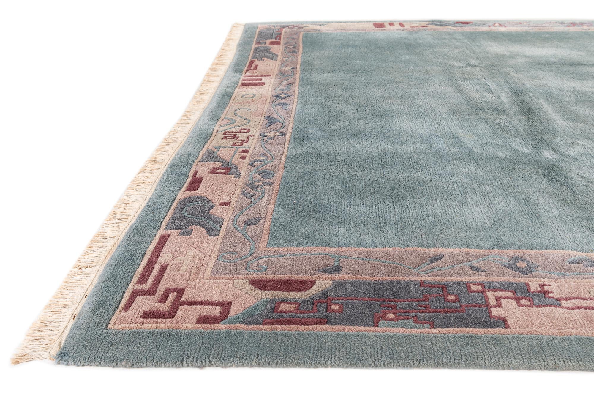8' 3 x 11' 9 Hand Knotted Tibet Wool Rug