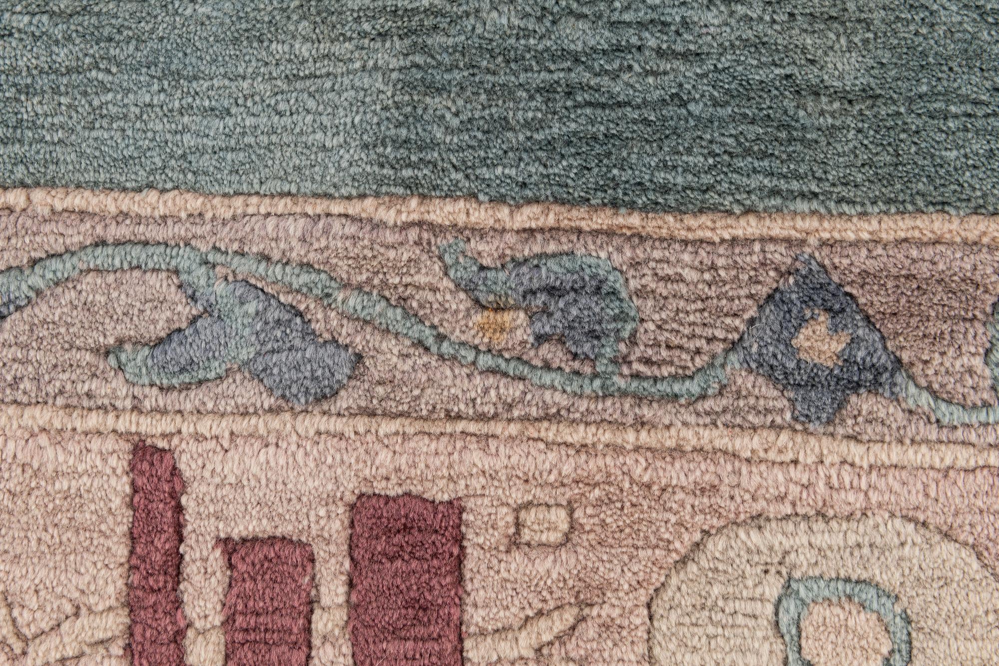 8' 3 x 11' 9 Hand Knotted Tibet Wool Rug