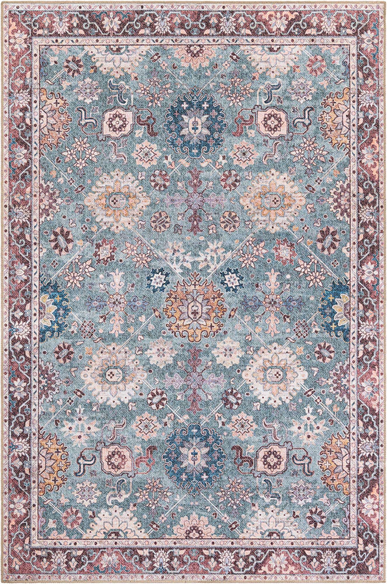 6' 1 x 9' Washable Timeless Rug