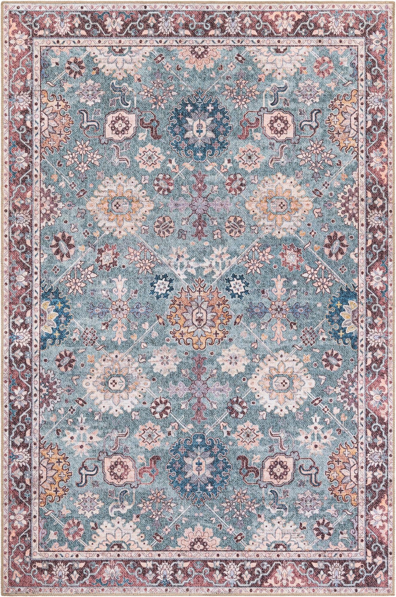 6' 1 x 9' Washable Timeless Rug