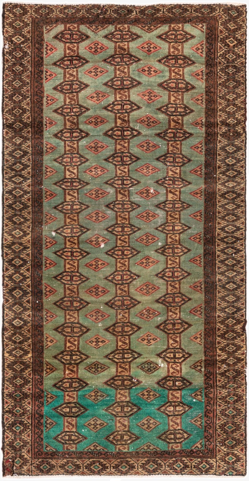 2' 10 x 5' 5 Hand Knotted Torkaman Persian Wool Rug