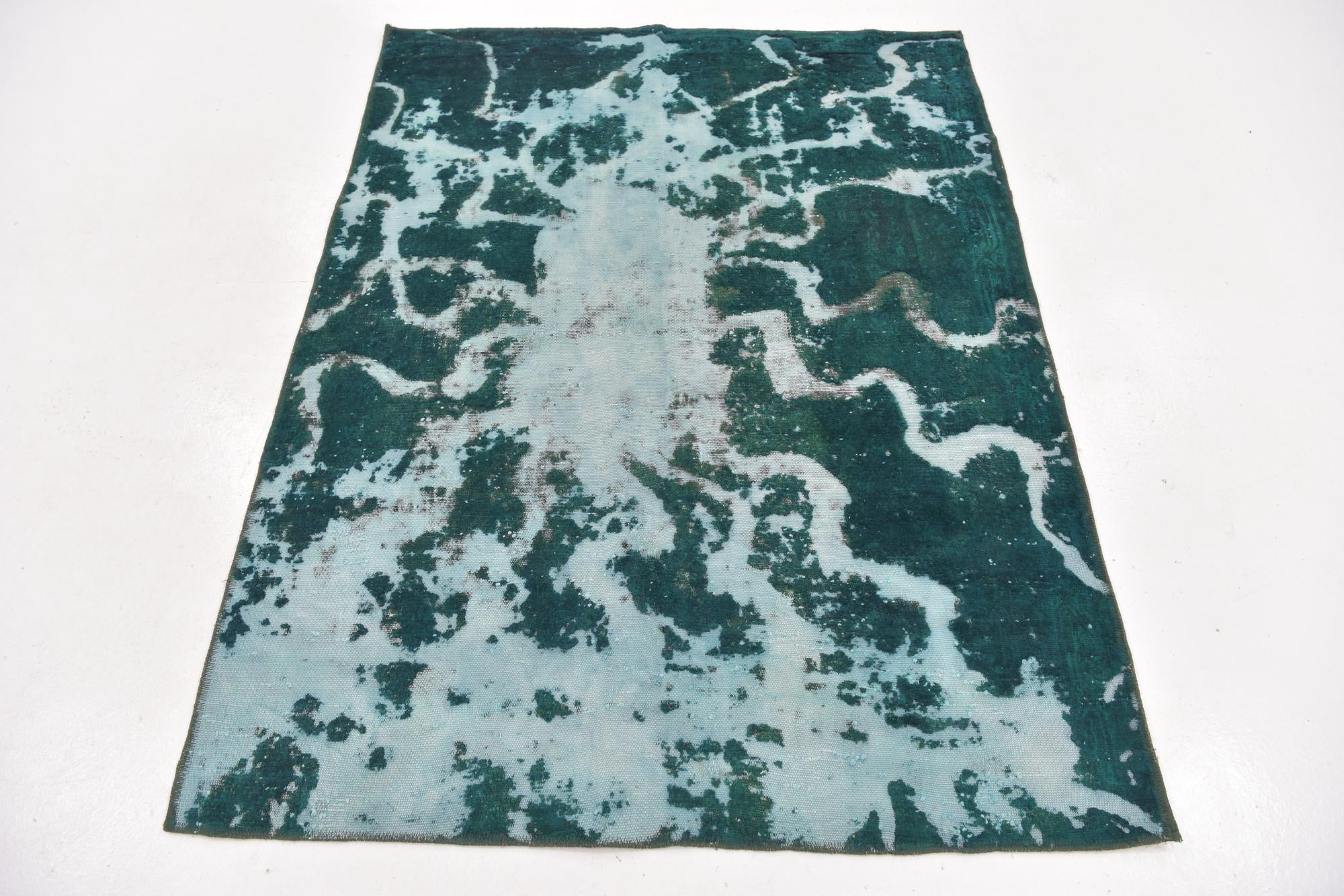 4' 2 x 5' 7 Hand Knotted Ultra Vintage Persian Wool Rug