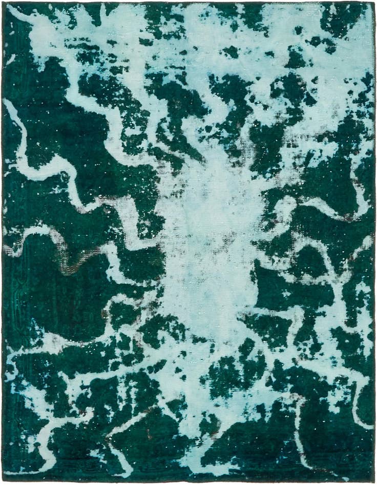 Detail image of 4' 2 x 5' 7 Hand Knotted Ultra Vintage Persian Wool Rug
