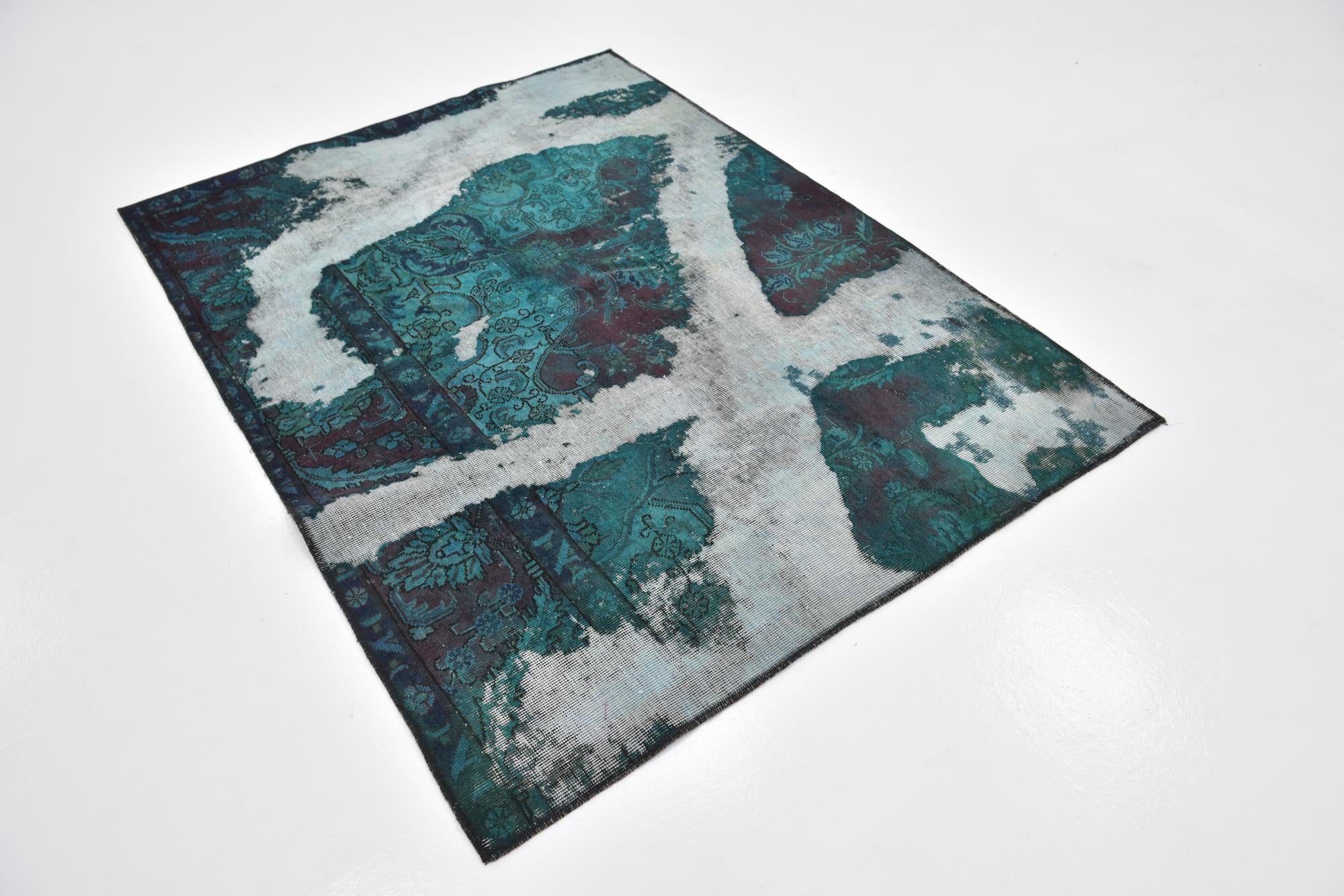4' 6 x 6' 2 Hand Knotted Ultra Vintage Persian Wool Rug