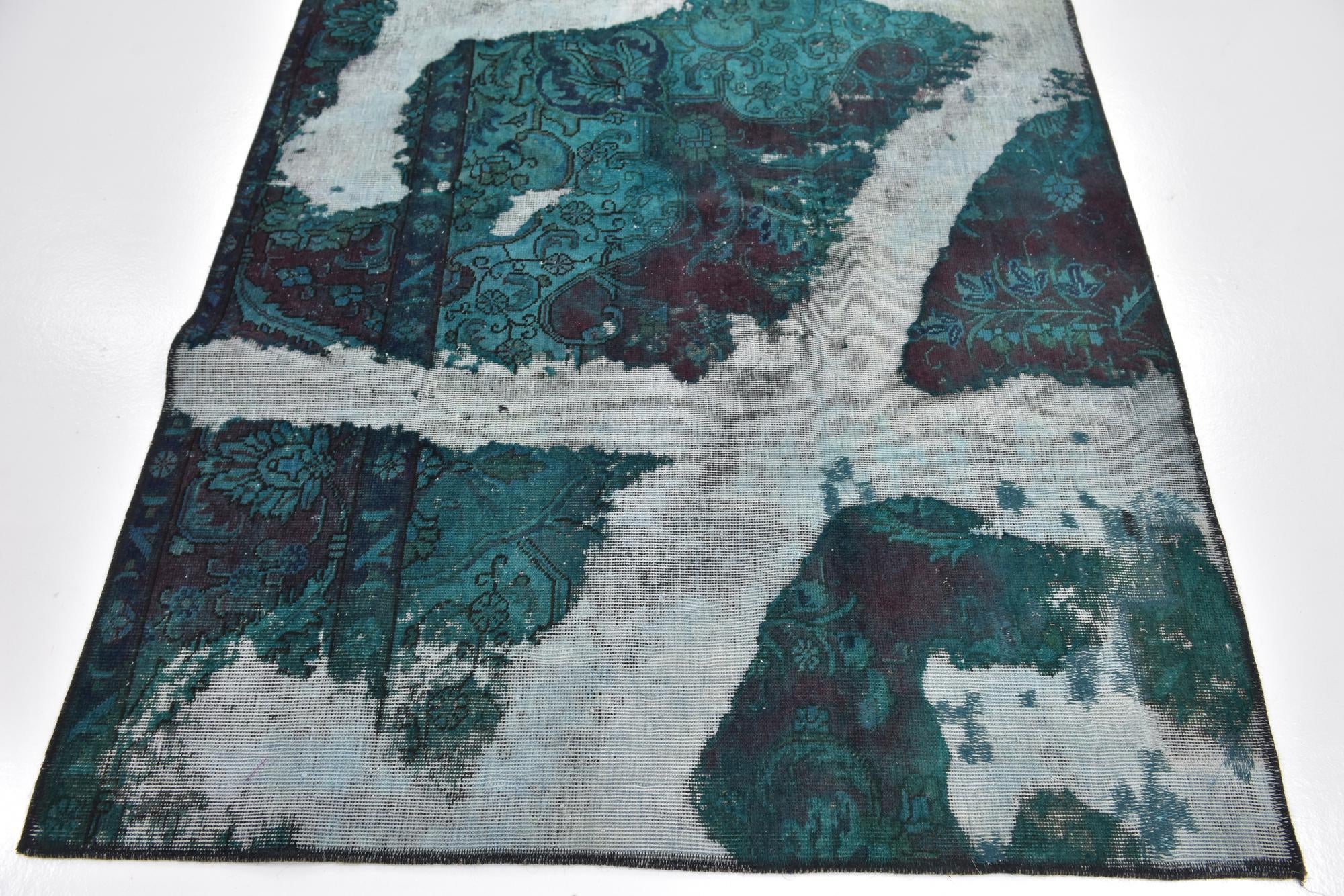 4' 6 x 6' 2 Hand Knotted Ultra Vintage Persian Wool Rug