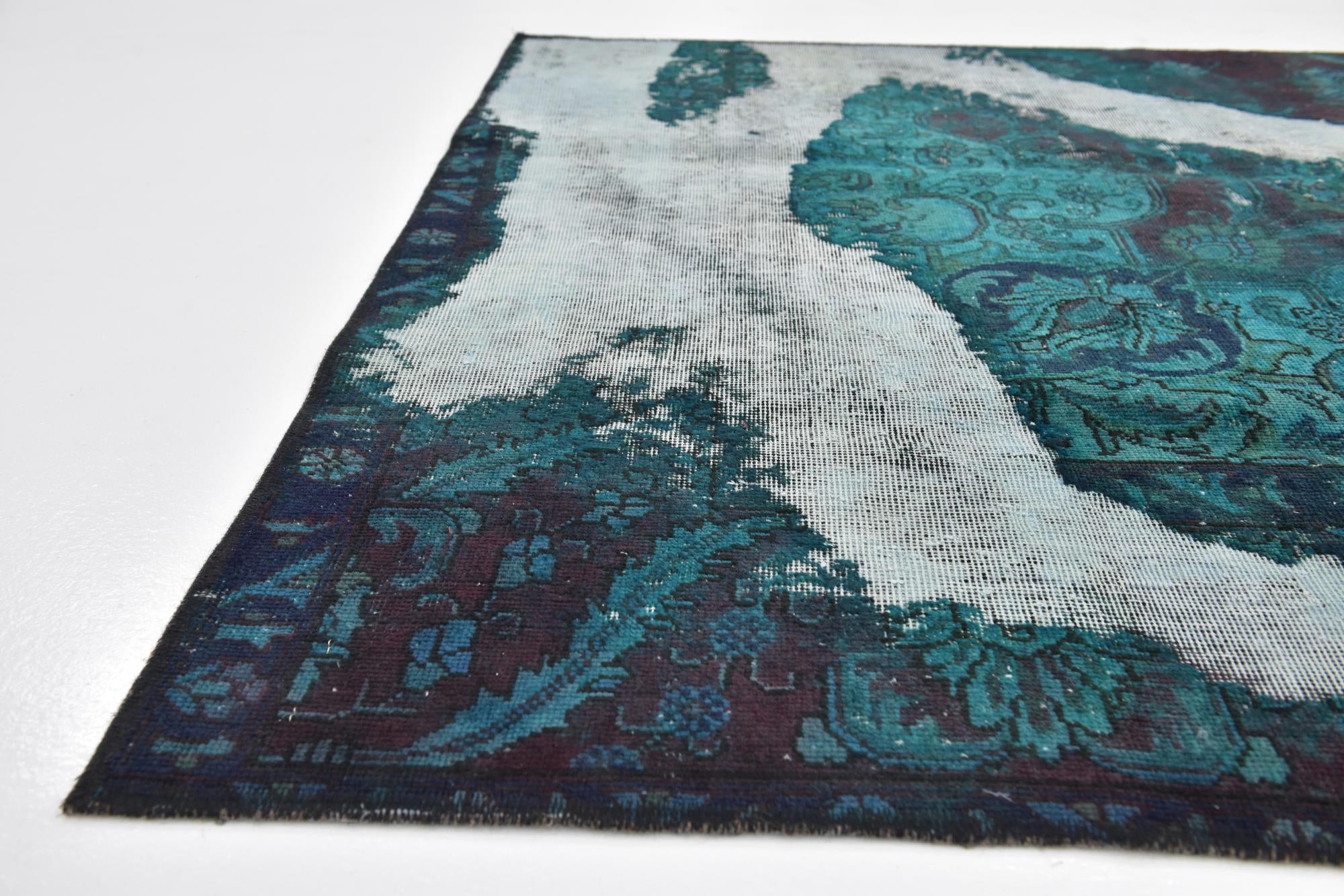 4' 6 x 6' 2 Hand Knotted Ultra Vintage Persian Wool Rug