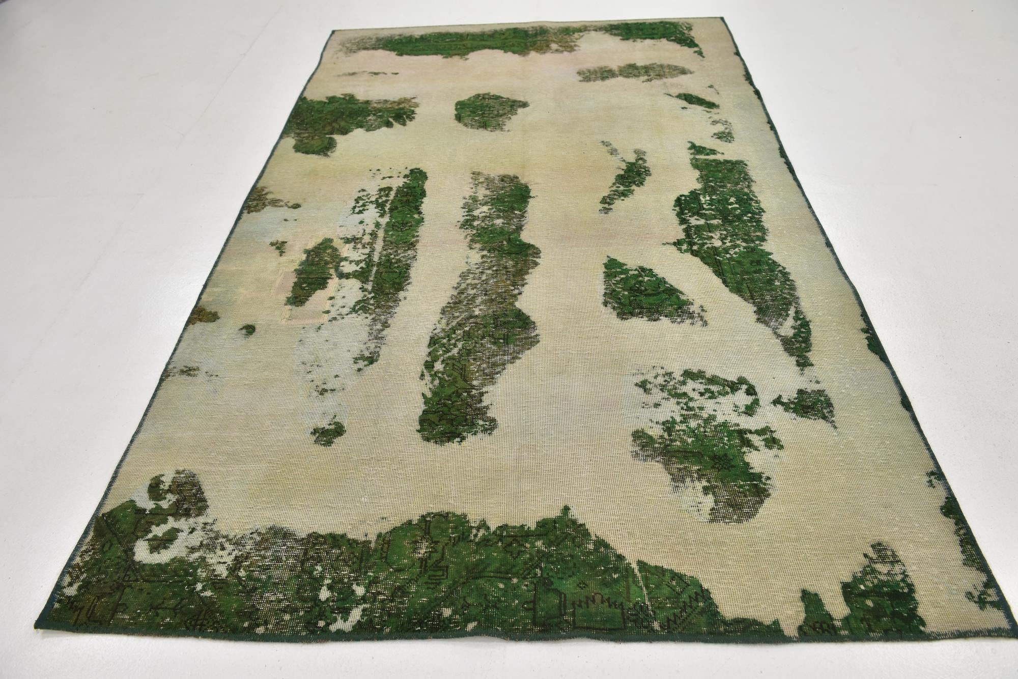 5' 7 x 9' 3 Hand Knotted Ultra Vintage Persian Wool Rug