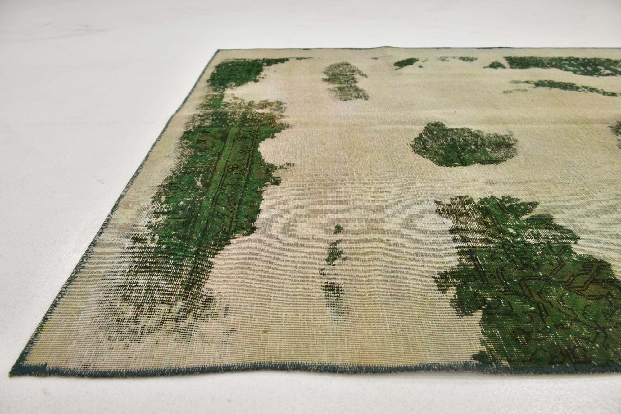 5' 7 x 9' 3 Hand Knotted Ultra Vintage Persian Wool Rug