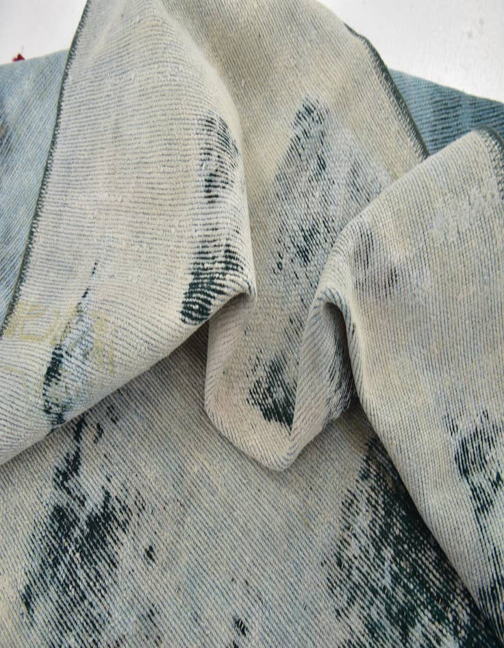 Detail image of 6' x 7' 9  Hand Knotted Ultra Vintage Persian Wool Rug