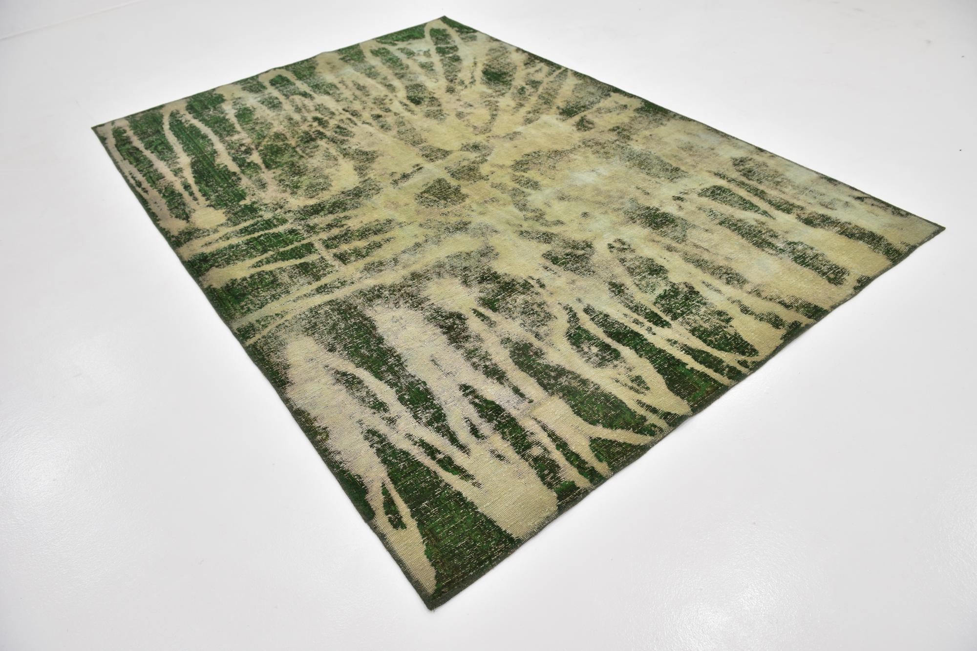 6' 7 x 9' 5 Hand Knotted Ultra Vintage Persian Wool Rug