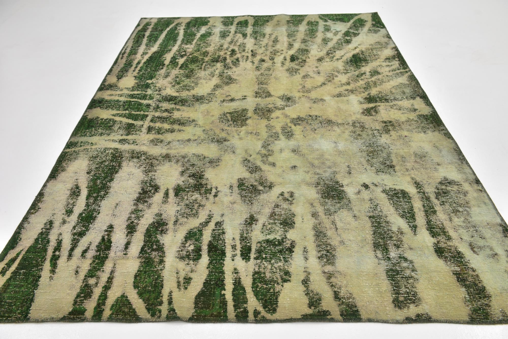 6' 7 x 9' 5 Hand Knotted Ultra Vintage Persian Wool Rug