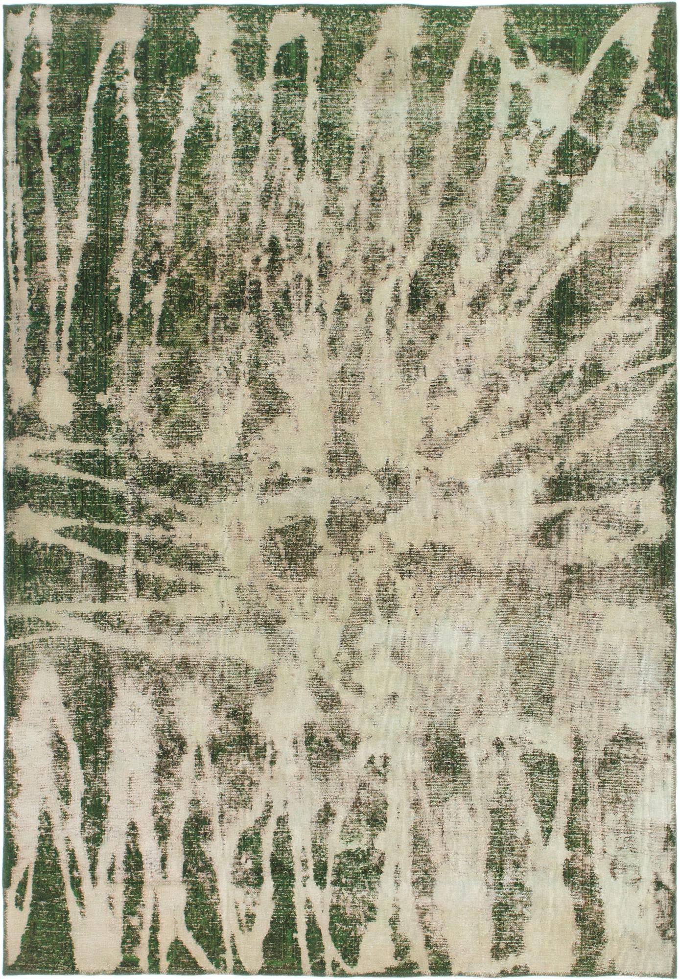 6' 7 x 9' 5 Hand Knotted Ultra Vintage Persian Wool Rug