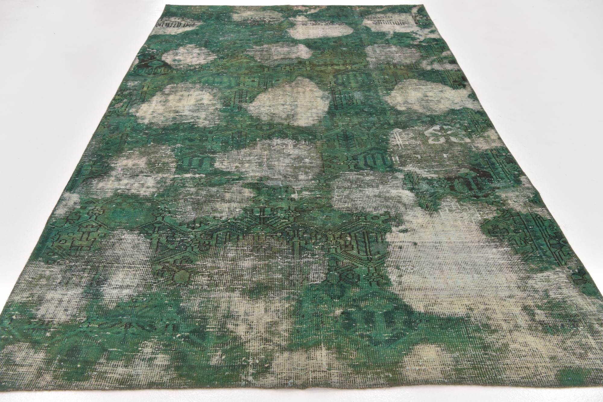 5' 8 x 9' Hand Knotted Ultra Vintage Persian Wool Rug