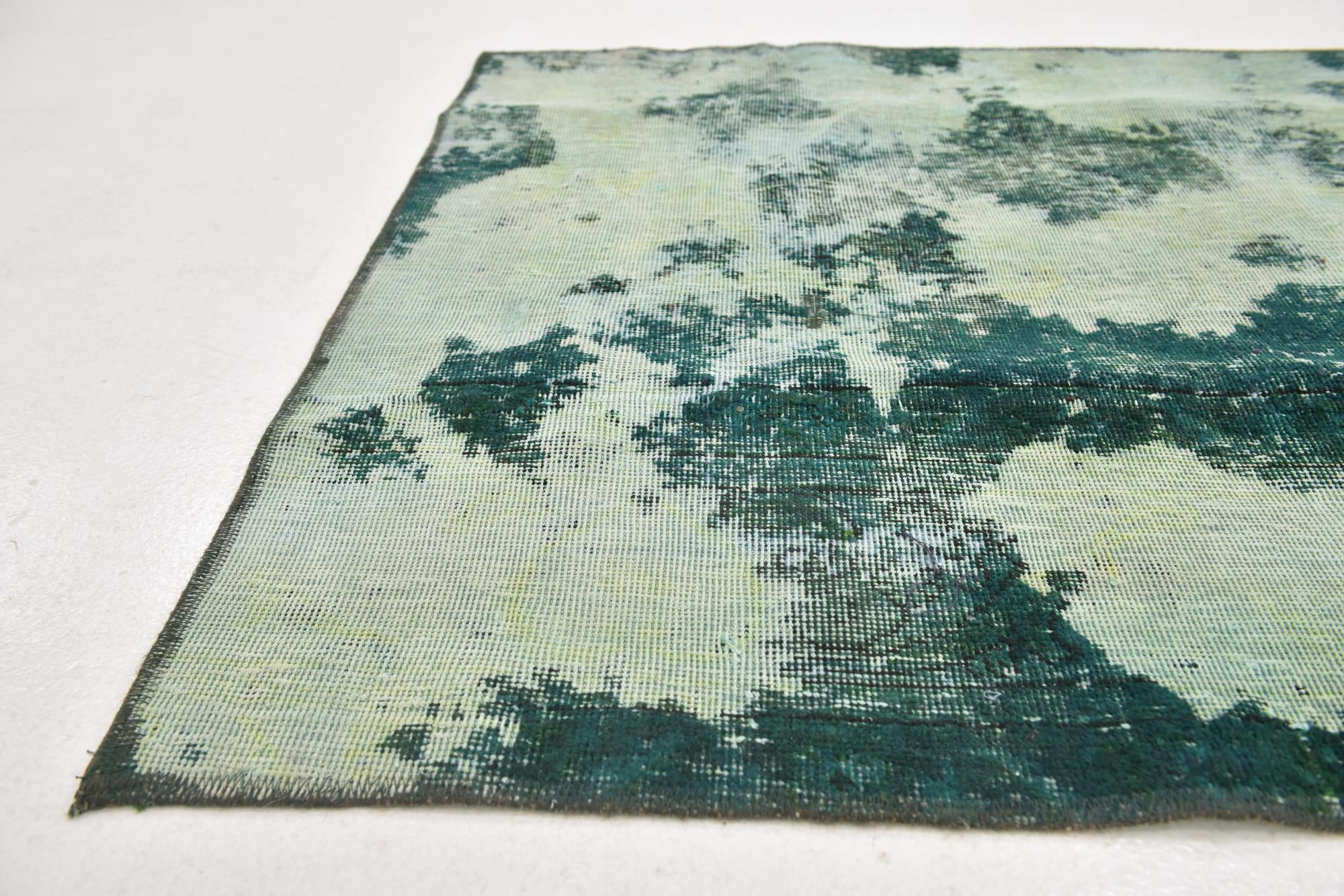 3' 8 x 6' 5 Hand Knotted Ultra Vintage Persian Wool Rug