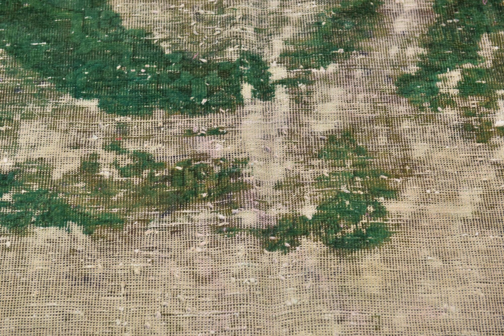 6' 4 x 8' 4 Hand Knotted Ultra Vintage Persian Wool Rug