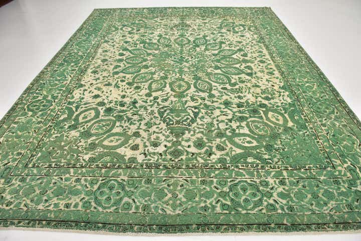 9' 9 x 12' 8 Hand Knotted Ultra Vintage Persian Wool Rug