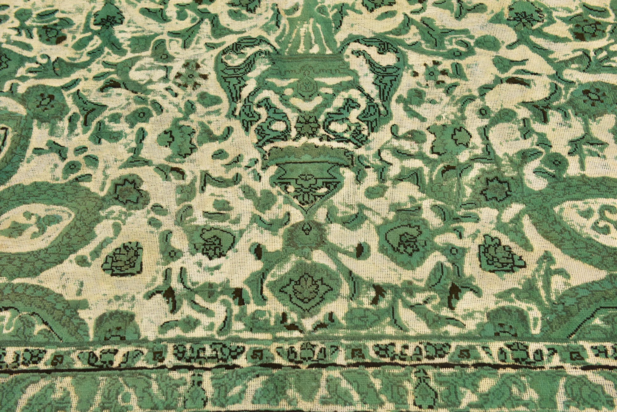 9' 9 x 12' 8 Hand Knotted Ultra Vintage Persian Wool Rug