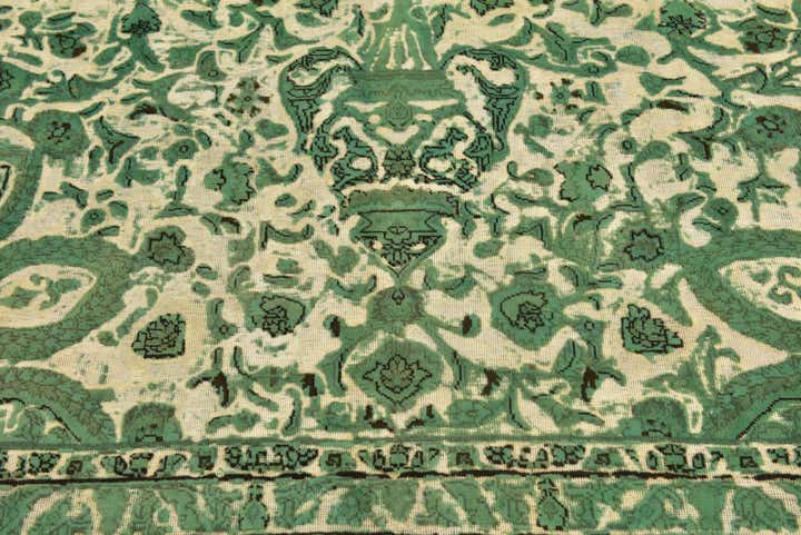 9' 9 x 12' 8 Hand Knotted Ultra Vintage Persian Wool Rug