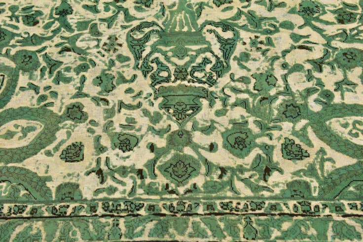 Detail image of 9' 9 x 12' 8 Hand Knotted Ultra Vintage Persian Wool Rug