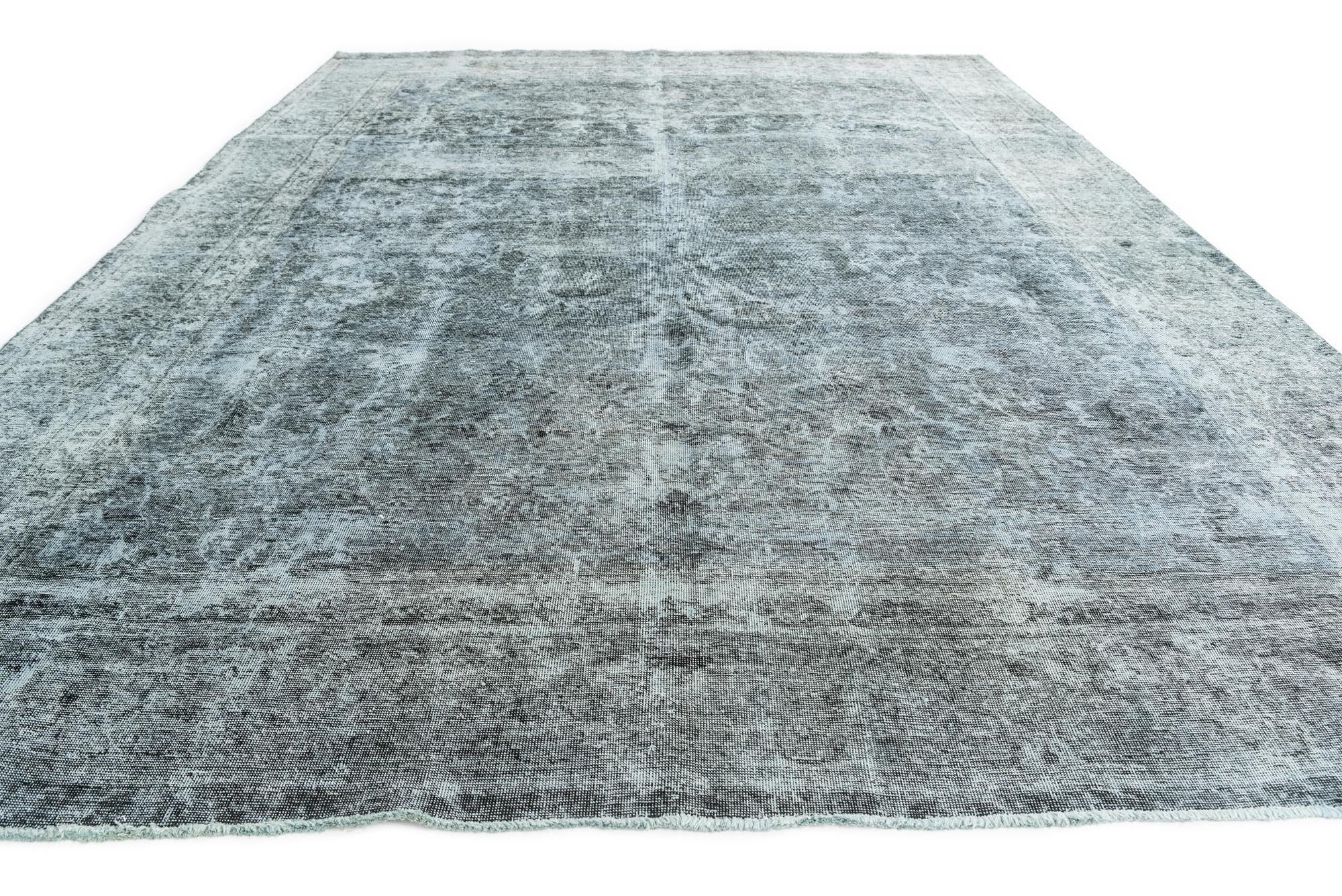 9' 8 x 12' 7 Hand Knotted Ultra Vintage Persian Wool Rug
