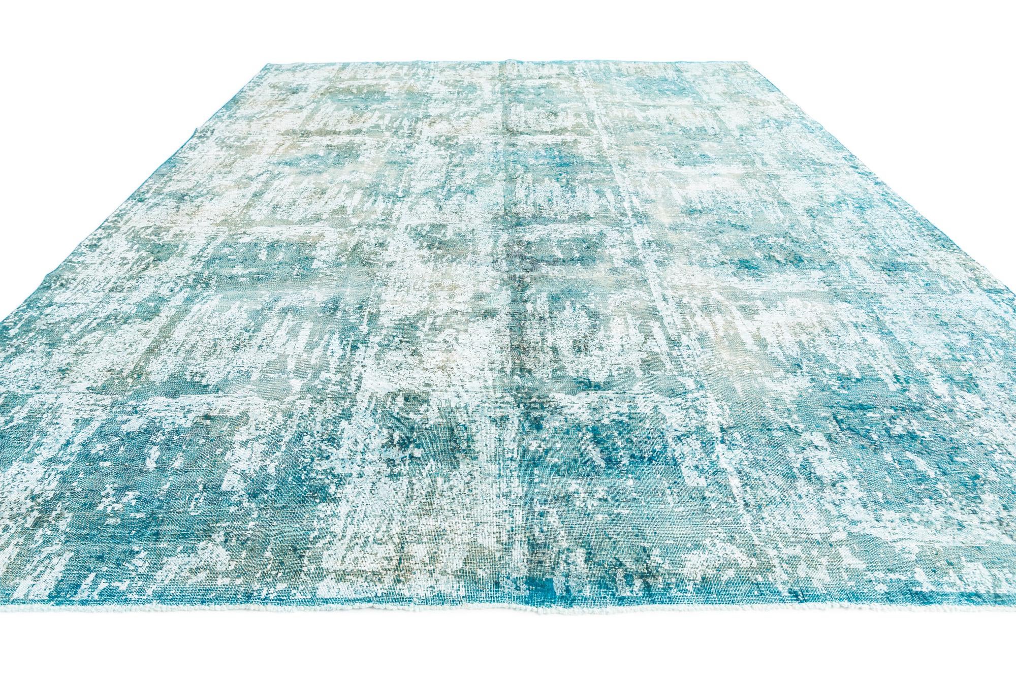 9' x 12' 3 Hand Knotted Ultra Vintage Persian Wool Rug